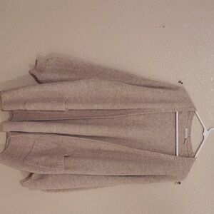 ESQUALO Beige Open-Front Cardigan NWT